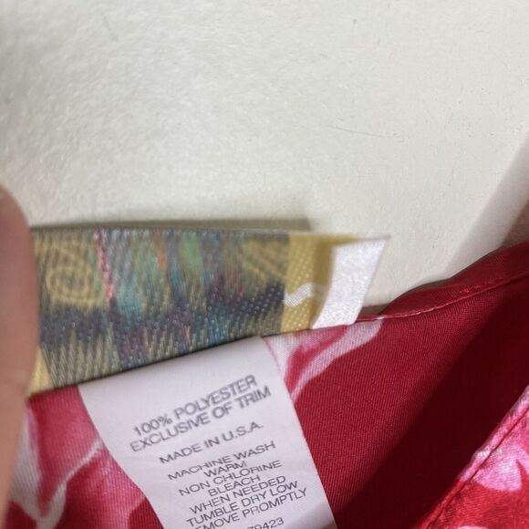 Dentelle Vintage Red & Pink Heart Floral Satin Mini Slip Nightgown Valentines L - Picture 7 of 11